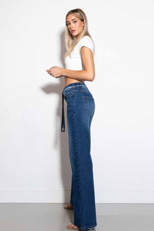 VIBRANT WAIST WIDE JEANS