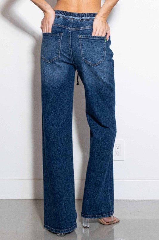 VIBRANT WAIST WIDE JEANS