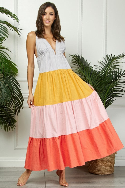 MULTI COLOR MAXI DRESS