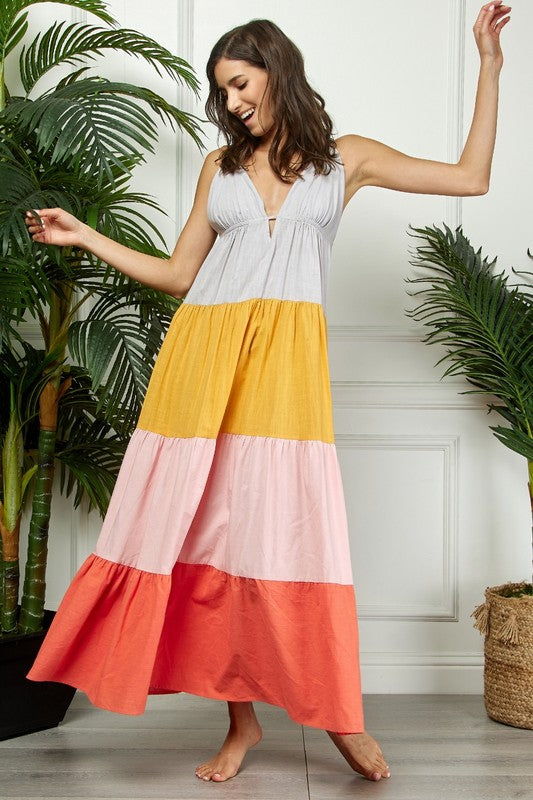 MULTI COLOR MAXI DRESS