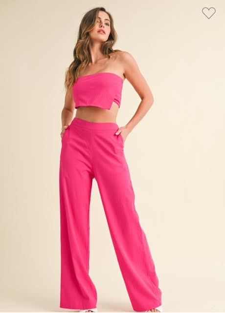 ASIMETRIC CROP TOP SET