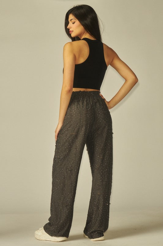 RHINESTONE LOUNGE PANTS