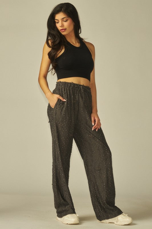 RHINESTONE LOUNGE PANTS