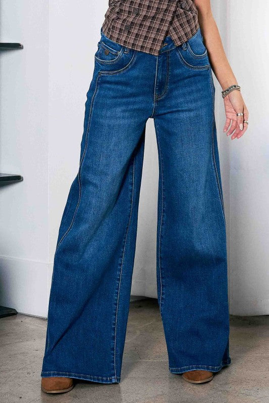 Vibrant Palazzo Jeans